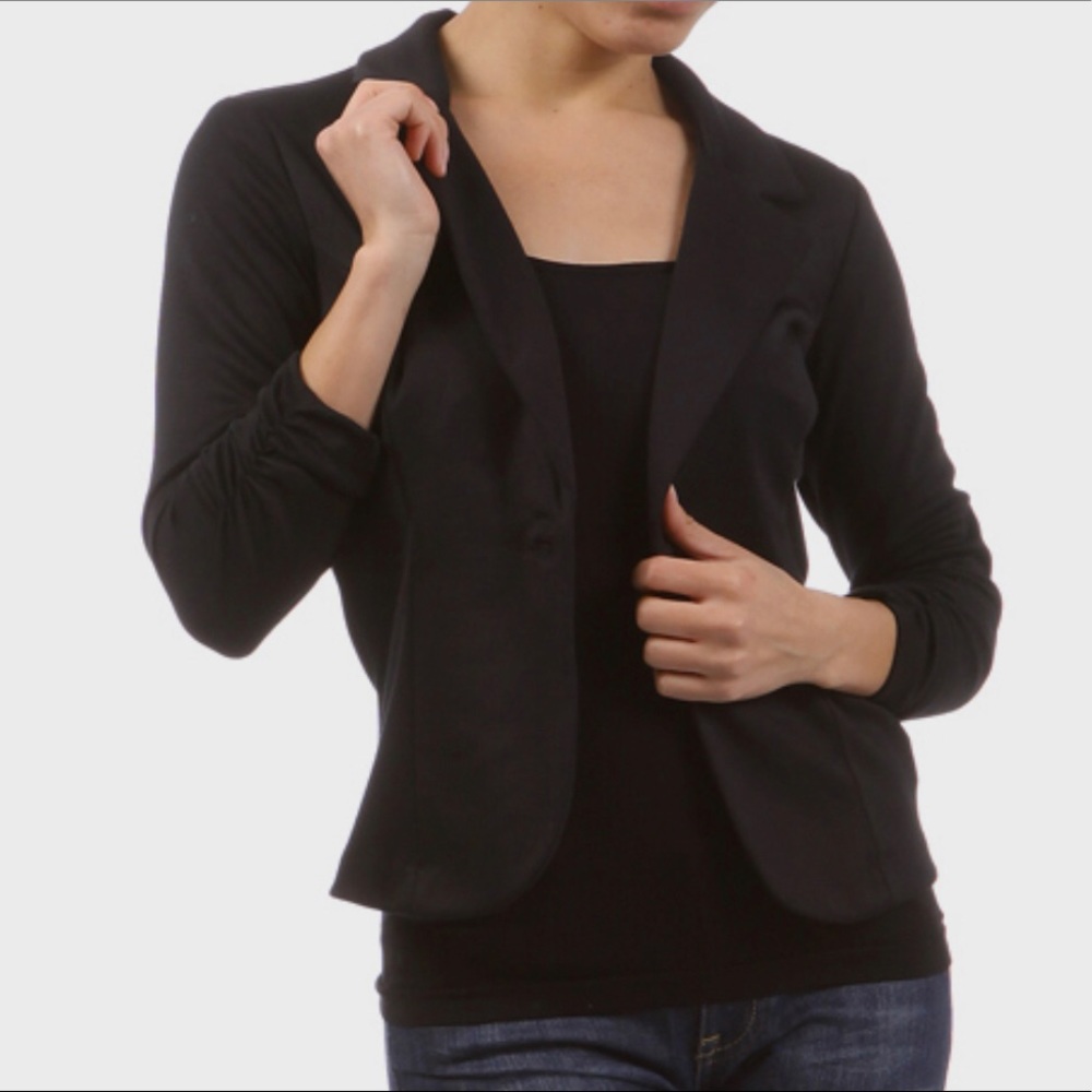 Knit Blazer 3/4 sleeve 1x